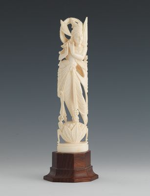A Carved Ivory Figure of Krishna 1349a8