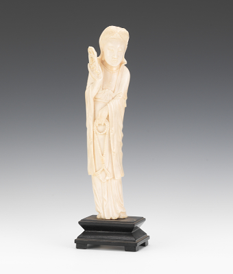 Carved Ivory Quan Yin Standing 1349b8