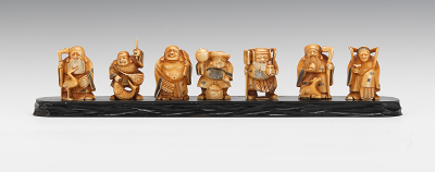 Set of Seven Immortals Netsuke