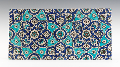 Two Syrian Porcelain Tiles Of square 1349de