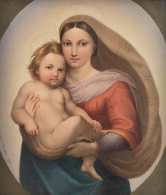 A KPM Porcelain Plaque of The Sistine 1349e0