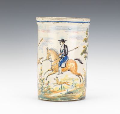 A Talavera Cylinder Jar ca. Late