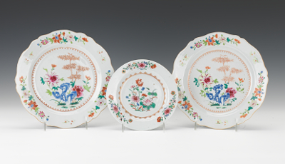 Three Chinese Export Plates ca.1725-1780