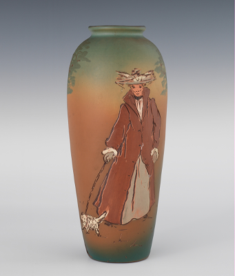 A Weller Dickensware II Vase Decorated