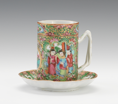 Rose Medallion Porcelain Cup and