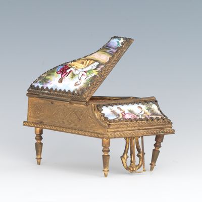 Austrian Enamel Piano Hand painted 134a31