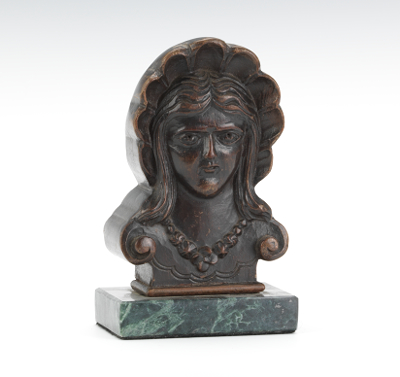 A Wood Carving Bust of Christ on