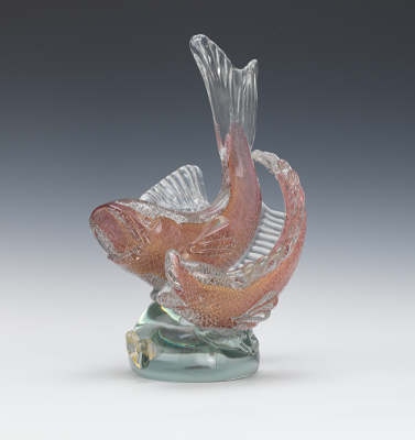 A Large Murano Glass Fish Figurine Heavy