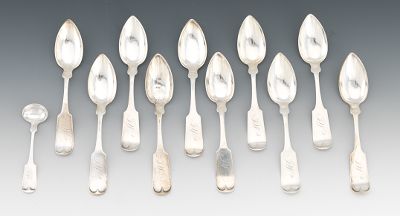 Ten Coin Silver Spoons One small 134a7c