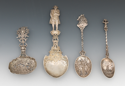 Four Antique Dutch Silver Spoons Including