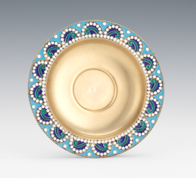 A Russian Enameled Saucer ca Late 134a87