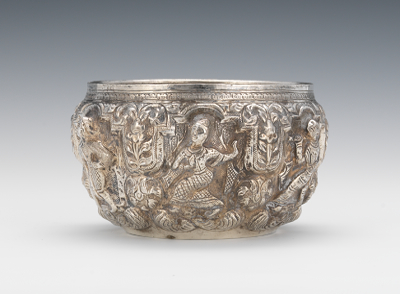 A Silver Repousse Bowl Burmese 134a99