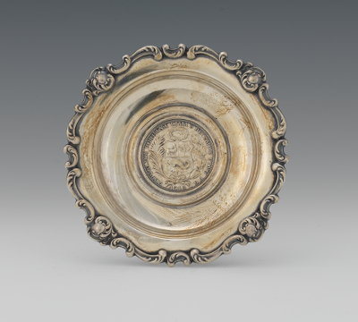 A Sterling Silver Dish with 1916 Peruvian