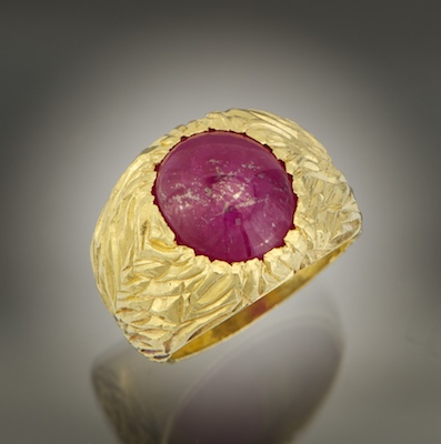 A Gentleman s Ruby Cabochon Ring 134af1