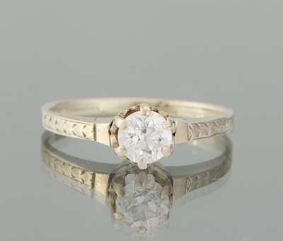 An Art Deco Diamond Solitaire Ring 134af9