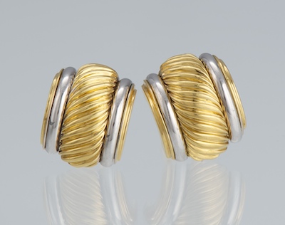 A David Yurman 18k Gold Earrings