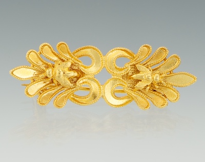 A Greek 18k Gold Brooch 18k yellow gold