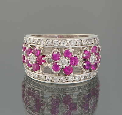 A Ladies Diamond and Pink Sapphire 134b6e