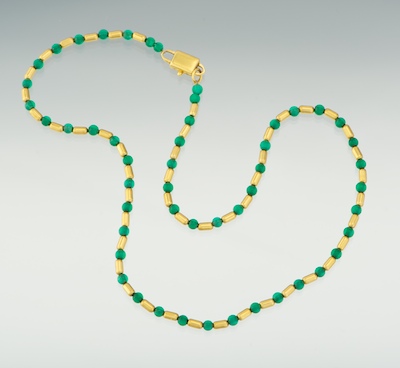 An Italian Gold and Green Onyx