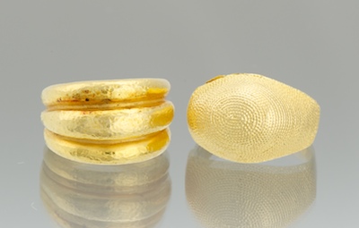 Two Ladies' Gold Rings Including: