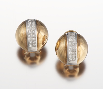 A Pair of Ladies Gold and Diamond 134bb6