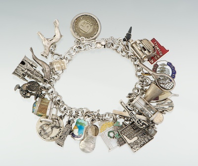 A Sterling Silver Charm Bracelet