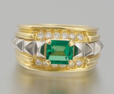 A Ladies 18k Gold Platinum Emerald 134bd0