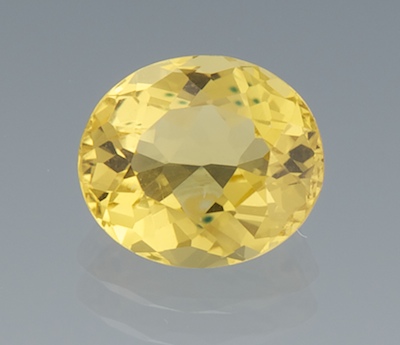 An Unmounted Yellow Heliodor Weighing 134bdf