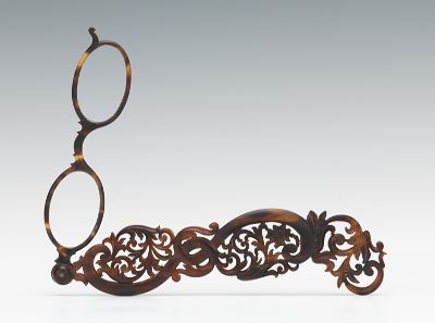 A Carved Tortoiseshell Lorgnette