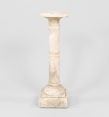 A White Marble Pedestal In two 134c02