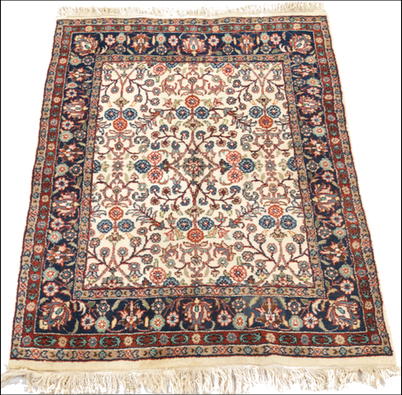 Small Persian Carpet Ivory field with
