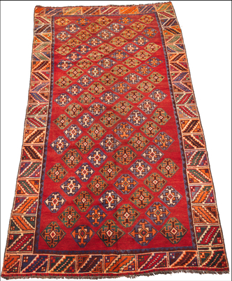 Kazak Carpet Colorful wool on wool 134c17