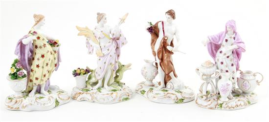 German porcelain allegorical figures