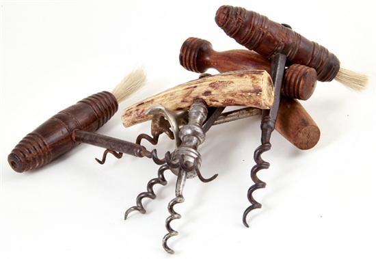 Continental wood and horn corkscrews