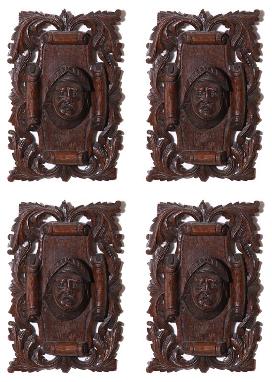 Set of four Continental carved 134c3c