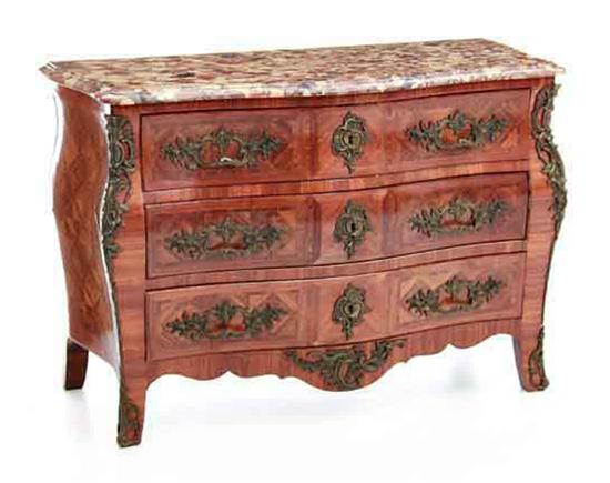 Louis XV style parquetry-inlaid