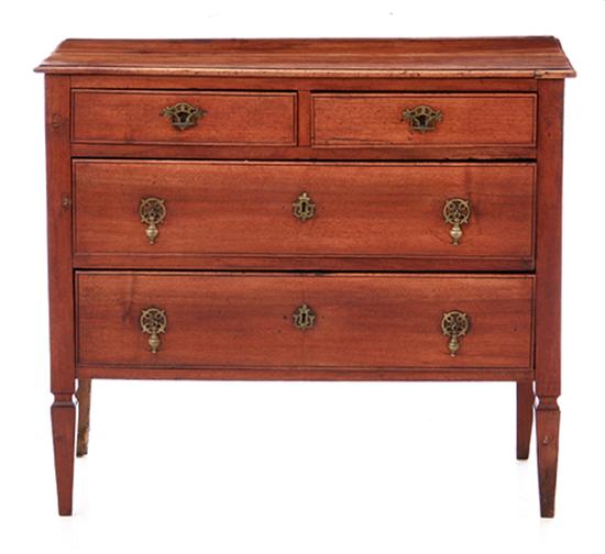 Louis XVI walnut chest of drawers late