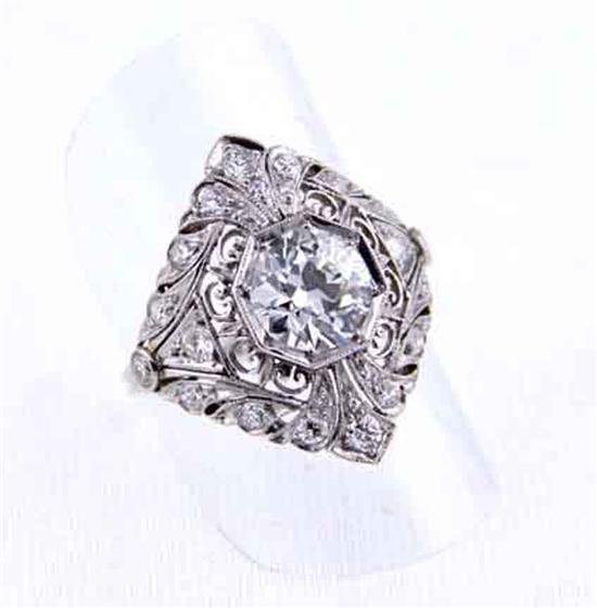 Art Deco diamond and platinum filigree 134c94