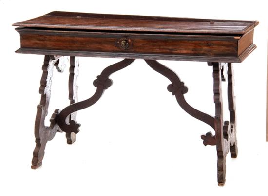 Spanish Revival walnut writing desk