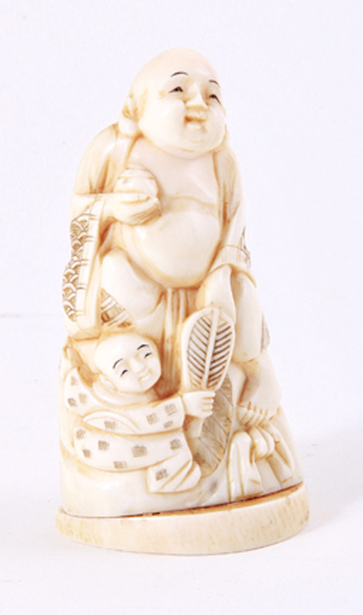 Japanese carved ivory okimono Meiji 134cbb