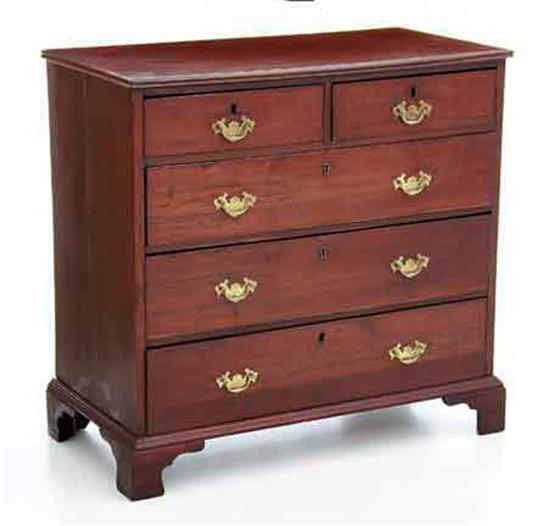 George III walnut chest of drawers 134ccc