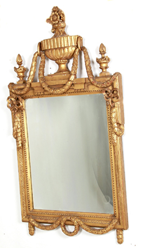 Pair Adam style giltwood mirrors