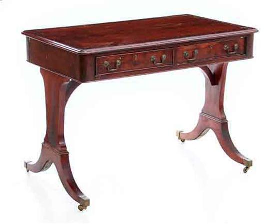Regency style yew writing table 134cec