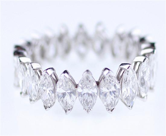 Diamond and platinum eternity band