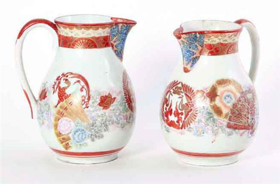 Pair Japanese Kutani porcelain