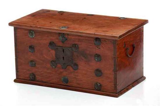 Oriental mahogany storage chest