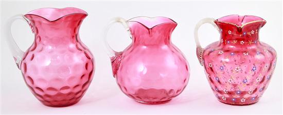 American cranberry glass pitchers