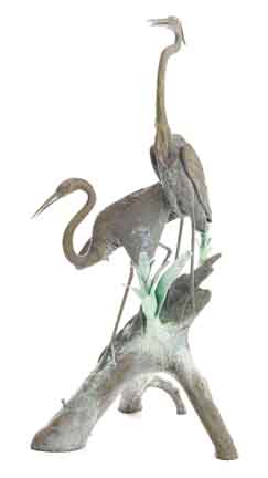 Bronze figural fountain of egrets 134d6c
