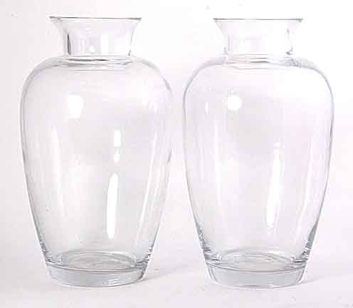 Pair Eurasian oversized glass vases 134d68