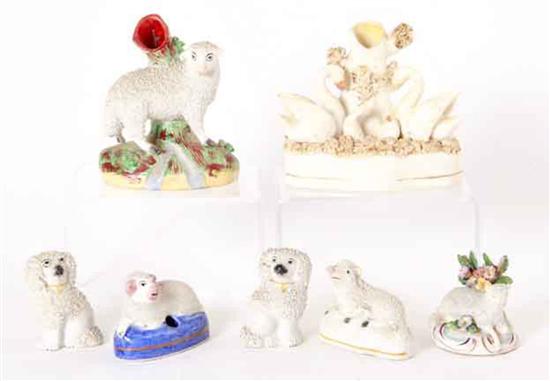 Collection of Staffordshire animal